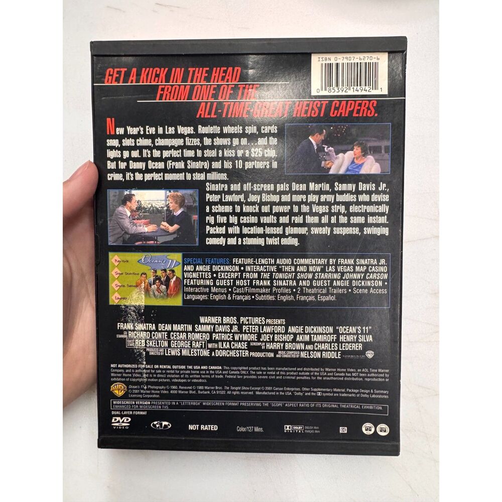 Ocean's 11 [DVD] Tested Working - Picture 2 of 3